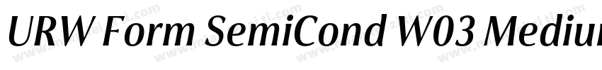 URW Form SemiCond W03 Medium It字体转换
